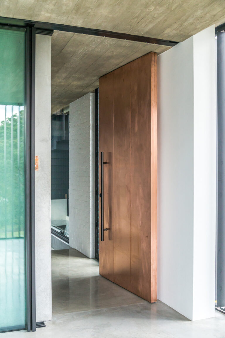 Bespoke garden room pivot doors