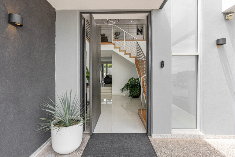 Bespoke garden room pivot doors