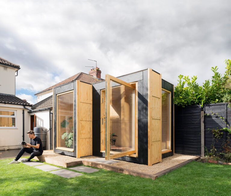 Bespoke garden room pivot doors
