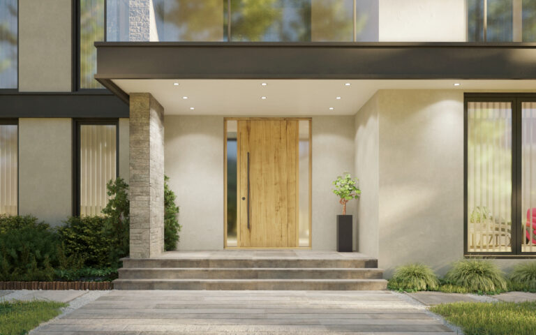 Bespoke garden room pivot doors