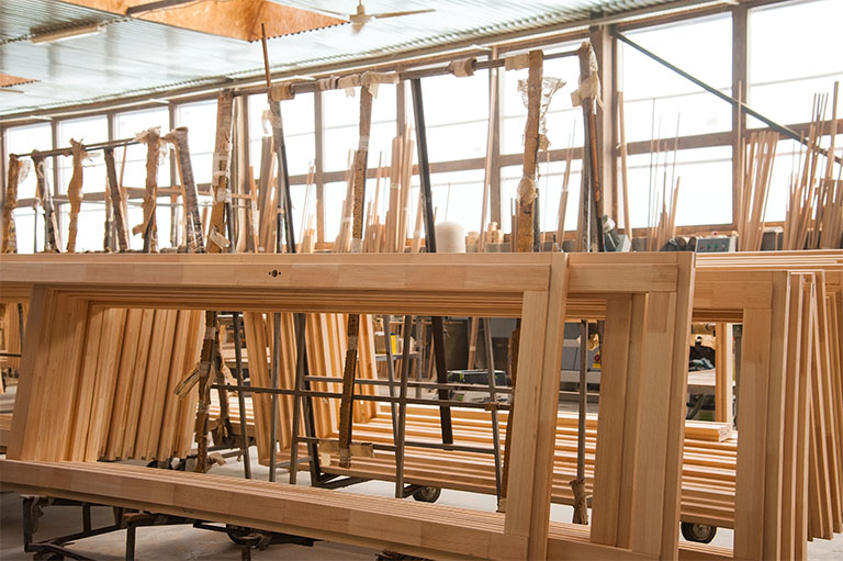 Bespoke manufacturer of external and internal timber pivot doors.